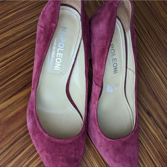 NAPOLEONI suede heels in burgundy color size 37 @S7 - Picture 6 of 13